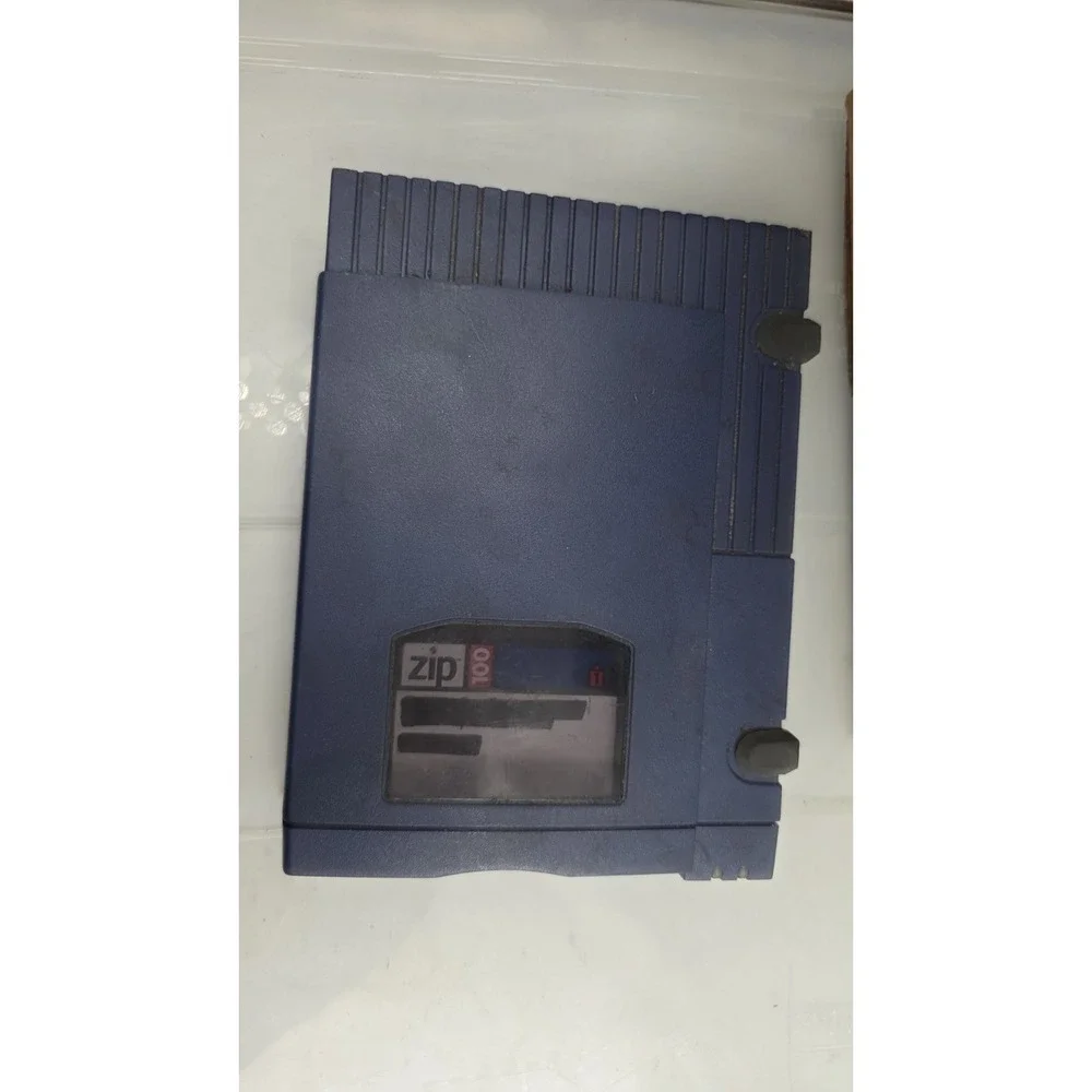 Iomega Z100S2 100MB External SCSI Blue Zip Drive no Power Adapter +20 disc